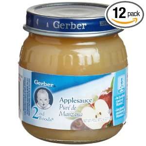 Gerber 2nd Foods Applesauce, 4 Ounce Jars (Pack of 12)  