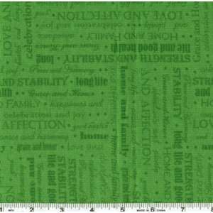  45 Wide Strength And Stability Words Green Fabric By The 