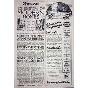    Advertisement 1922 Harrods Homes Oakland Motor Cars