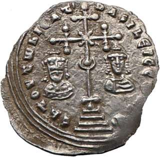 Basil II & Constantine VIII 976AD RARE Ancient Silver BYZANTINE Coin 