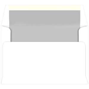  A9 Lined Envelopes   White Silver Lined (50 Pack) Arts 