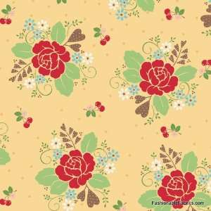    Sew Cherry Main in Yellow by Riley Blake Arts, Crafts & Sewing