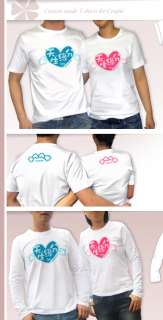 Uniqu custom t shirts for couple(1set=two T shirts)/D7  