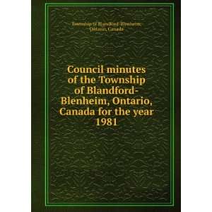   the year 1981 Ontario, Canada Township of Blandford Blenheim Books