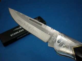 Russian Style Copper Acryli Handle Hunting Pocket Folding Knife B1883 