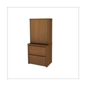   Wood File Storage Cabinet Set in Cognac Cherry