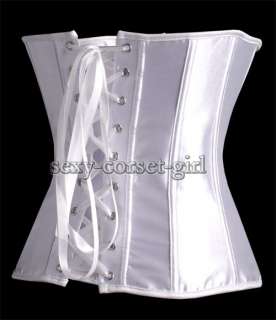 White Bridal Underbust Corset Wedding HOT Bustier XL A011_white