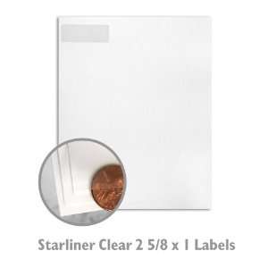  Starliner Clear Label Sheet   100/Package