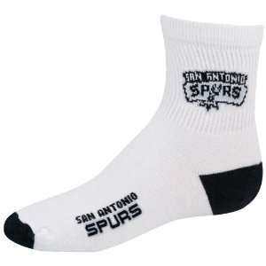   San Antonio Spurs Youth White Team Logo Crew Socks