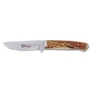 Boker USA Arbolito Genuine Stag Handle Hunting Knife w/Leather Sheath 