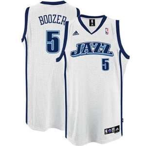  adidas Utah Jazz #5 Carlos Boozer White Swingman 