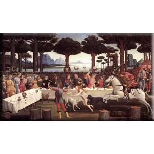   Onesti (third episode) 16x9 Streched Canvas Art by Botticelli, Sandro