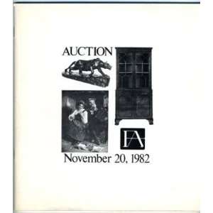  Fine Arts Co Auction Catalog November 1982 Philadelphia 