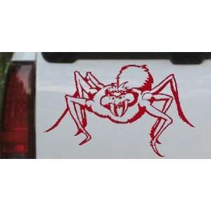  Spider Animals Car Window Wall Laptop Decal Sticker    Red 
