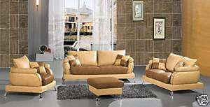 2222 Modern leather sofa set w/ FREE OTTOMAN  