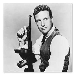  Robert Stack The Untouchables Holding Weapon B&W Stretched 