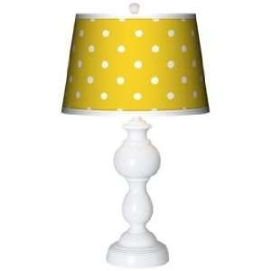  Mini Dots Yellow Giclee Sutton Table Lamp