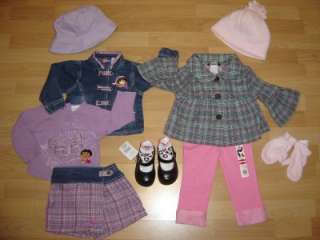 53 USED BABY GIRL 18 MONTHS & 24 MONTHS FALL/WINTER CLOTHES  