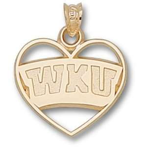  Western Kentucky WKU Heart Pendant (14kt) Sports 