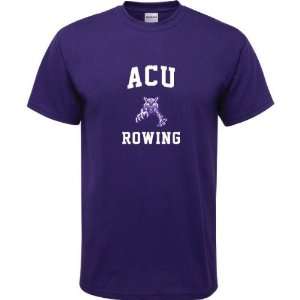  Abilene Christian Wildcats Purple Youth Rowing Arch T 