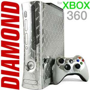 DIAMOND PLATE SKIN for Xbox 360 system faceplate elite  