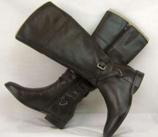 NEW IN BOX $190 CLARKS COUNTY FAIR BLACK LEATHER KNEE HIGH BOOTS 8M 