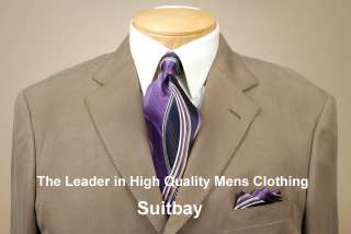 46R IBIZA 3 Button Tan Silk & Linen Mens Suit IB26  