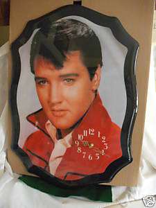 Elvis,Clock, New,In manf box, 21x15,$21  