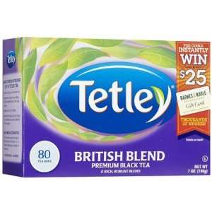 Tetley British Blend Premium Black, Tea Bags, 80 ct (Quantity of 5)