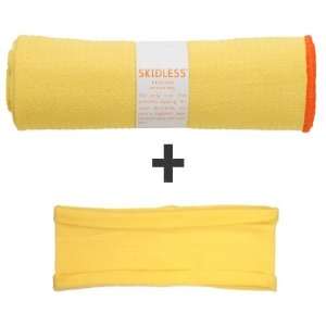  Yellow yogitoes® mat size SKIDLESS® yoga towel + yellow 