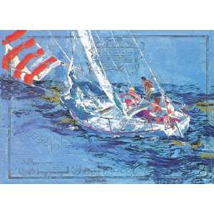    Leroy Neiman   Nantucket Sailing   Postcard