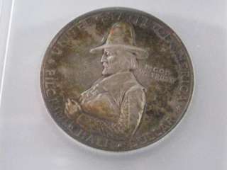1920 Pilgrim Tercentenary Silver Comm. Half Dollar ICG AU55 (details 
