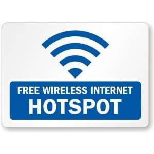  Free Wireless Internet Hotspot (horizontal) Laminated 