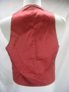 Mod Red Velveteen Reversible Vest S Skinny Slim Fit  
