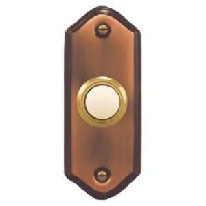  Brushed Copper Lighted Push Button Doorbell Button