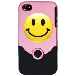    iPhone 4 or 4S Slider Case Pink Smiley Face HD 