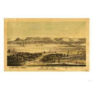  Winona, Minnesota   Panoramic Map Premium Poster Print 