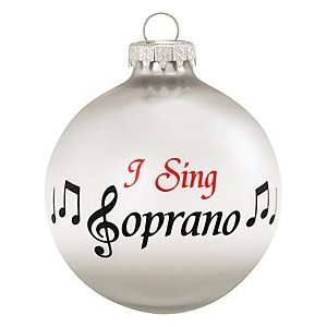  I Sing Soprano Glass Ornament