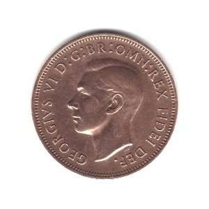  1951 UK Great Britain England Half Penny Coin KM#868 