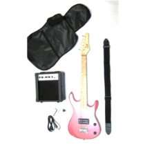   Junior Electric Guitar 3/4 Size with Amp Beginner Kit   Metallic Pink