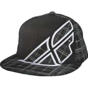  Fly Racing Plaid F Wing Hat   Large/X Large/Black 