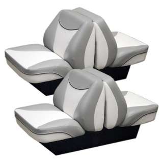 BAYLINER 174SF/175BR WHITE / GRAY BACK TO BACK BOAT LOUNGE SEAT (PAIR 