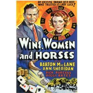  Wine Women and Horses (1937) 27 x 40 Movie Poster Style A 
