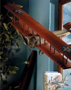 WWI Curtiss Jenny JN 4 Biplane Flying Circus Wood Model