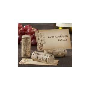 Maison du Vin Wine Cork Place Card/Photo Holder with Grape Themed 