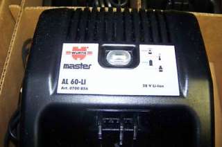 WURTH MASTER 28V LITHIUM ION BATTERY CHARGERS 230 VAC  