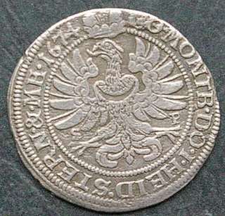 Silesia   Württemberg   Öls   Sylvius Friedrich   6 Kreuzer   1674 