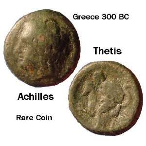 ACHILLES. THETIS RIDING A SEA MONSTER. ANCIENT GREECE 300 