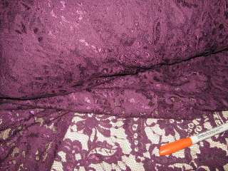 Fabric Organza Mesh Sheen Lace Purple Floral LC144  