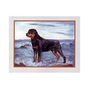  Rottweiler Print On Wind and Waves